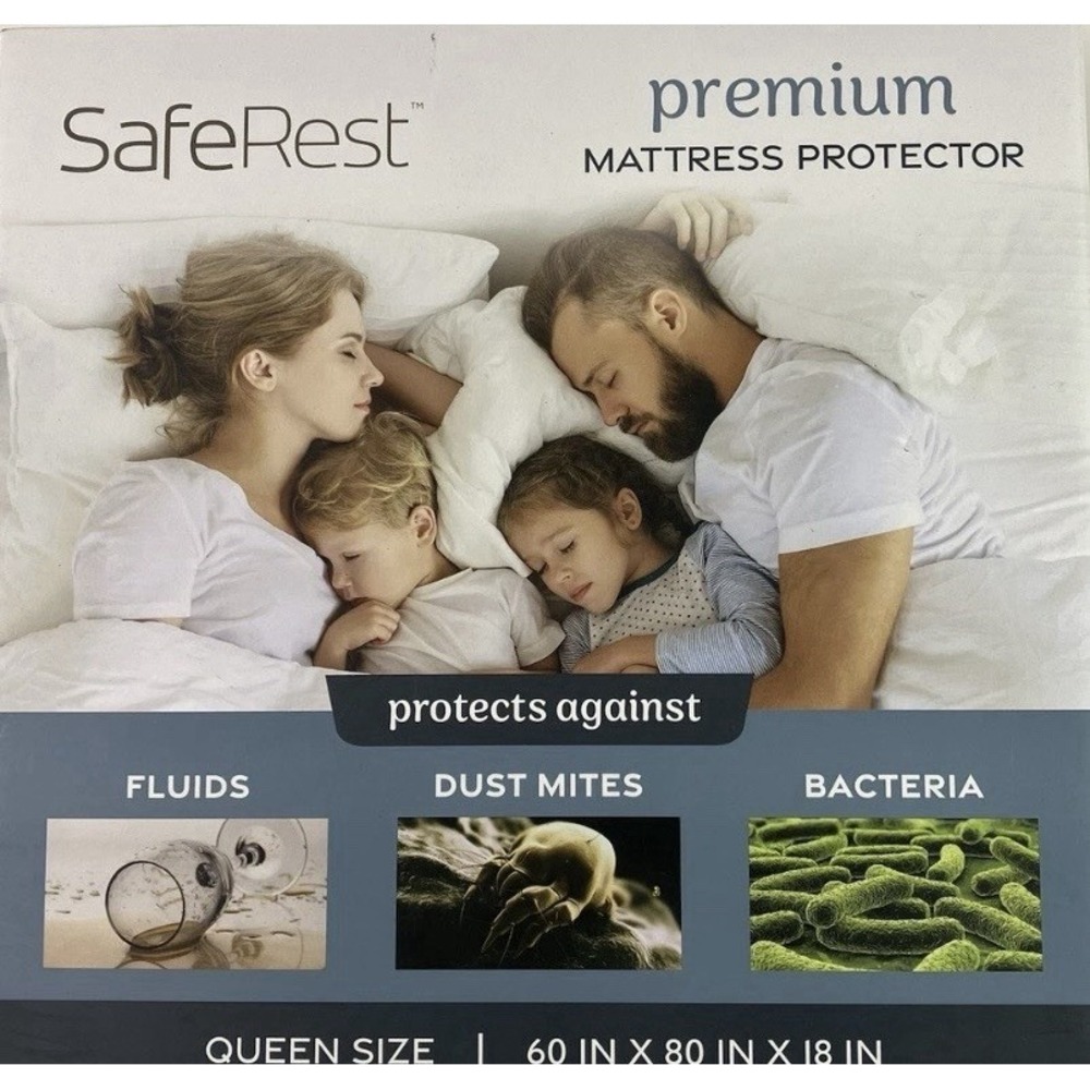 SafeRest Twin Size Premium Hypoallergenic Waterproof Mattress Protector - Vinyl